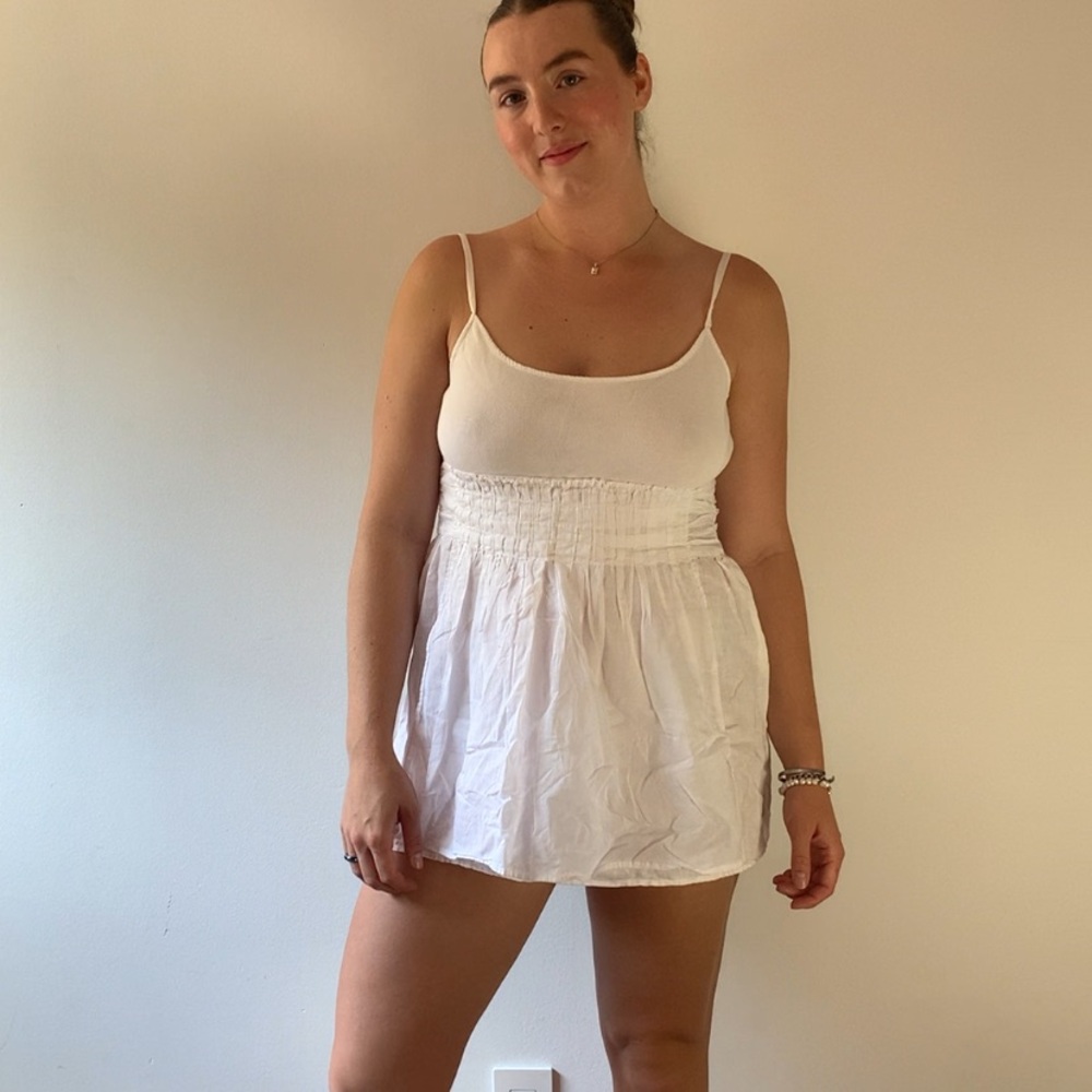 Sita Murt White Cotton Mini Dress